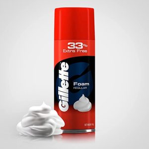 Gillette Classic Regular Pre Shave Foam, 418g with 33% Extra Free