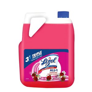 Lizol Disinfectant Surface & Floor Cleaner Liquid, Floral - 5 Litre | Suitable for All Floor Cleaner Mops | Kills 99.9% Germs