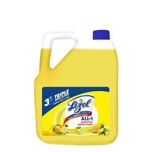 Lizol Disinfectant Surface & Floor Cleaner Liquid, Citrus - 5 Litre | Suitable for All Floor Cleaner Mops | Kills 99.9% Germs| India's #1 Floor Cleaner