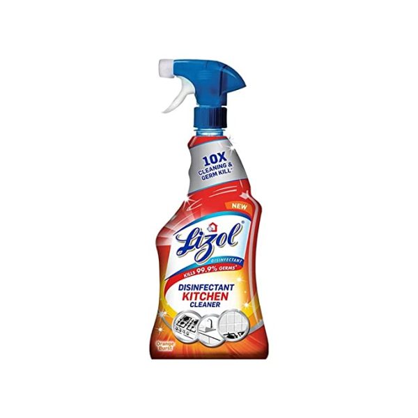 Lizol Kitchen Cleaner Spray - 450 ml | Suitable for all Kitchen Surfaces, Gas Stove, Countertop, Tiles, Chimney and Sink | Kills 99.9% germs