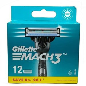 Gillette Mach 3 Manual  Shaving Razor Blades (Cartridge) 12s pack