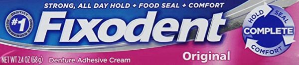 Fixodent Complete Original Denture Adhesive Cream 2.4 Oz