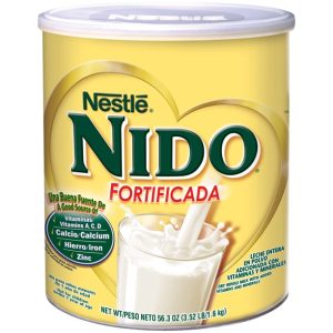 Nestle Nido Fortificada Dry Whole Milk, 56.3 Ounce Canister -- 6 per case.